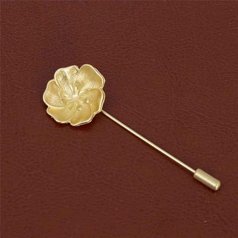 

Trendy Men Brooch for Suits Handmade Stick Brooch Daisy Flower Lapel Pins Beaded Floral Male Lapel Brooches