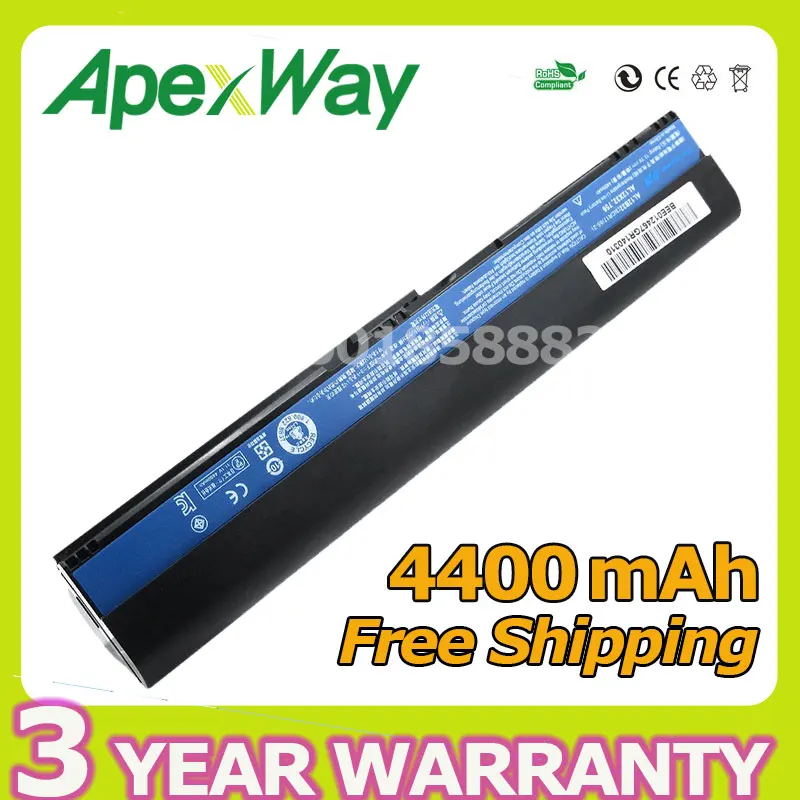 6 cells battery for Acer Aspire One 756 V5-171 725 AL12X32 AL12A31 AL12B31 AL12B32 TravelMate B113 B113M C710 C7 Chromebook