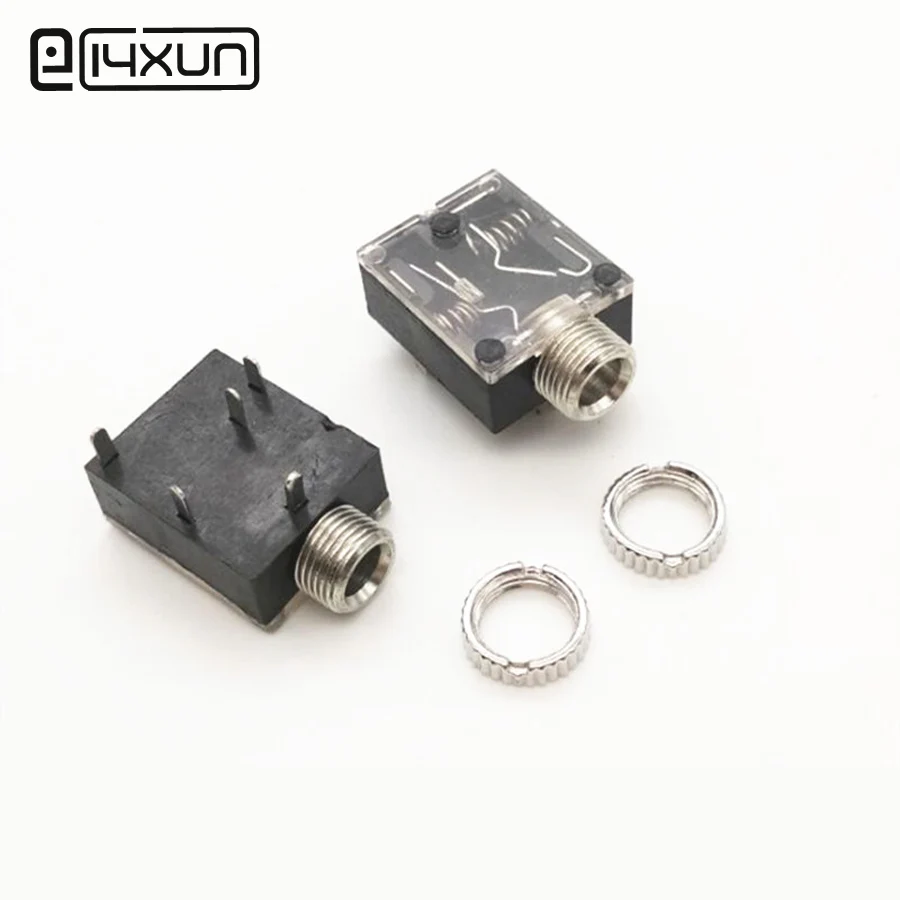 2pcs 3.5mm Stereo Female Audio jack PJ 324 5Pin DIP Headphone Jack DIY