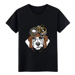 Собака hipster стиль футболка для мужчин трикотажные хлопок экипажа средства ухода за кожей Шеи оригинальный Crazy повседневное демисезонный