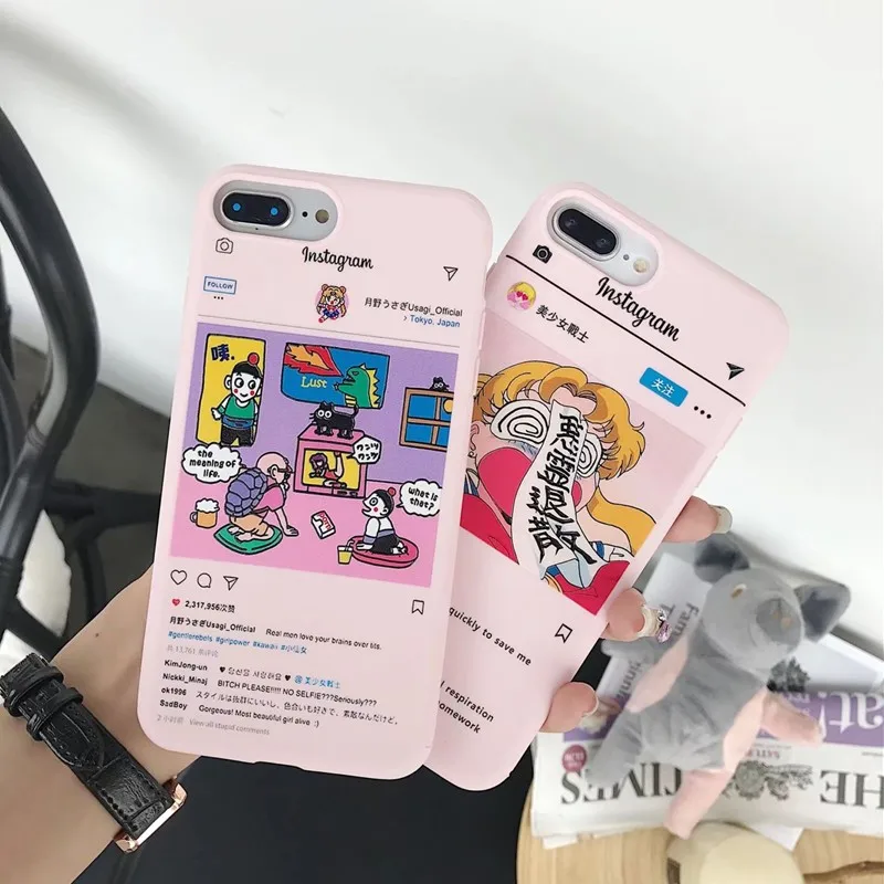 

Fashion Ins Pattern Fitted Case For iPhone 6 6s 7 8 Plus Case Soft TPU Silicone Rubber Cover For iPhone XS Max XR X Case Capa