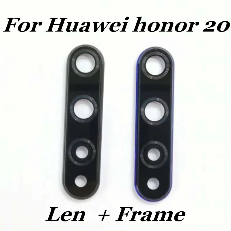 

MIXUEWEIQI New Original Back Rear Camera Lens Glass Cover With Frame Holder For huawei honor 20 Replacement Parts