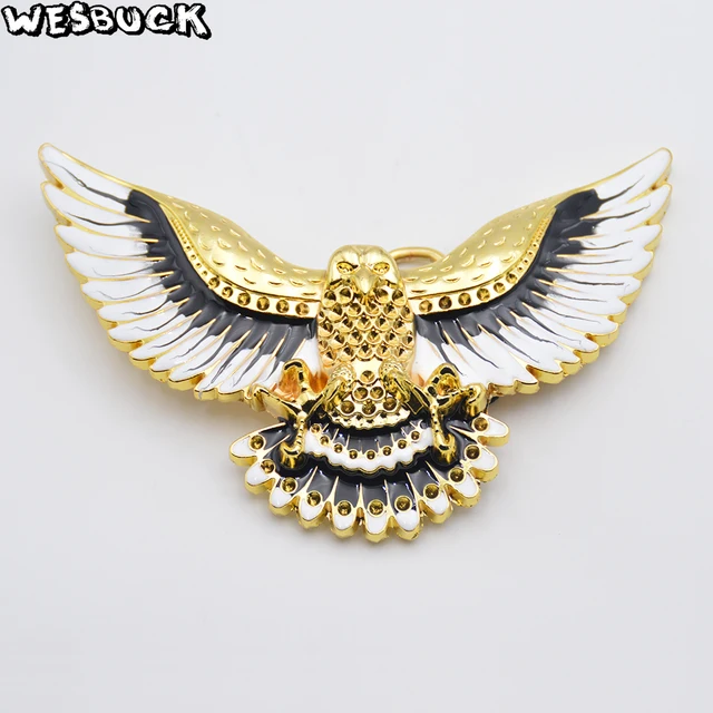 WesBuck Brand Gold Eagle American Style Meltal Belt Buckls For Men's