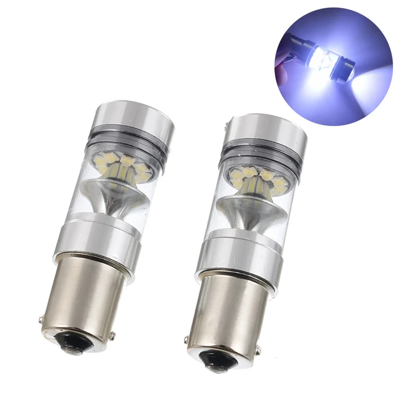 

1156 BA15S P21W R5W 1200LM LED Bulb Car Fog Light Tail Driving Lamp DRL Day Runnight Reverse 100W 6000K White 3030 20SMD 12V-24V