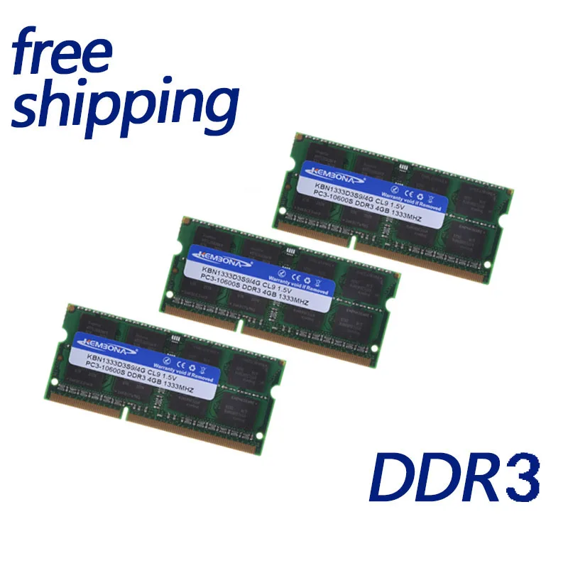 Prix KEMBONA Livraison gratuite ORDINATEUR PORTABLE DDR3 1 GB PC3 8500 DDR3 1066 MHz Notebook Ordinateur Portable Mémoire Ram unique bande