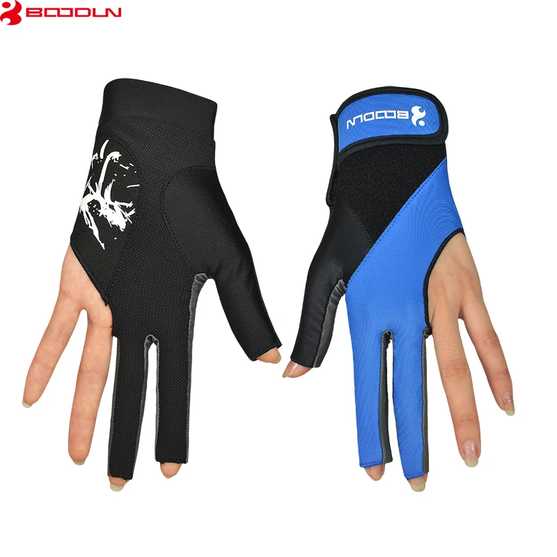 BOODUN 1 PCS Billiard Pool Shooters 3 Fingers Left Hands Gloves Lycra