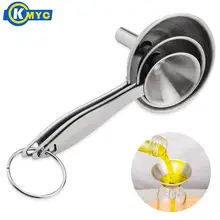 KMYC нержавеющая сталь фильтр-посуда с ручкой широкий рот жидкости устройство для розлива масляный фильтр еда бункера варенье воронки кухня гаджеты