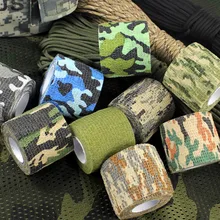 Fita Camo ao ar livre Multi-funcional Não-tecido Auto-adesivo À Prova D' Água Não-Escorregar Camuflagem Caça Paintball Airsoft rifle Fita