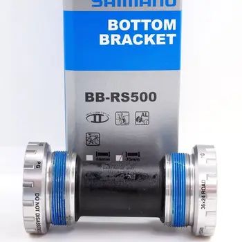 

Original Shimano TIAGRA Bicycle Cyclocross Road BB-RS500 Hollowtech-II Italian/English Bottom Bracket 70mm/68mm Bike Parts