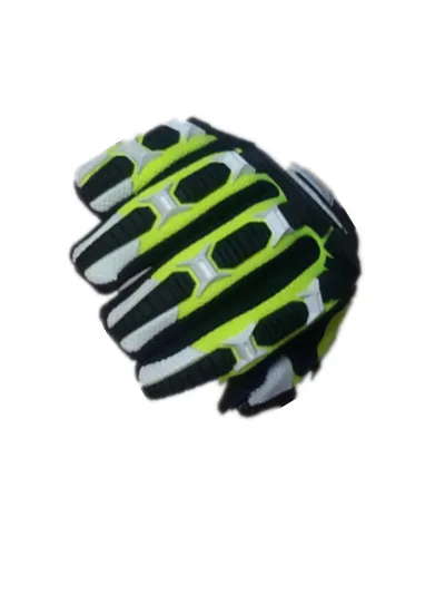 Impact resistant. Cut Resistant. Anti-Vibration. High Visibility. Designed for total hand protection glove(large,green) Impact resistant. Cut Resistant. Anti-Vibration. High Visibility. Designed for total hand protection glove(large,green)
