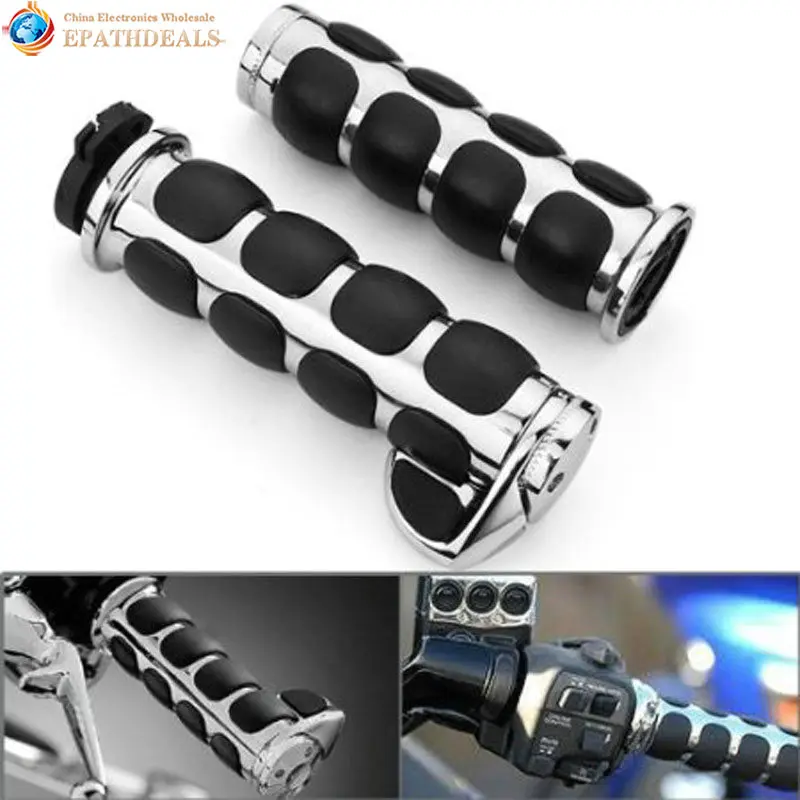 2pcs! 7/8" Motorcycle Handlebar Chrome Billet Aluminum Bar End Cap