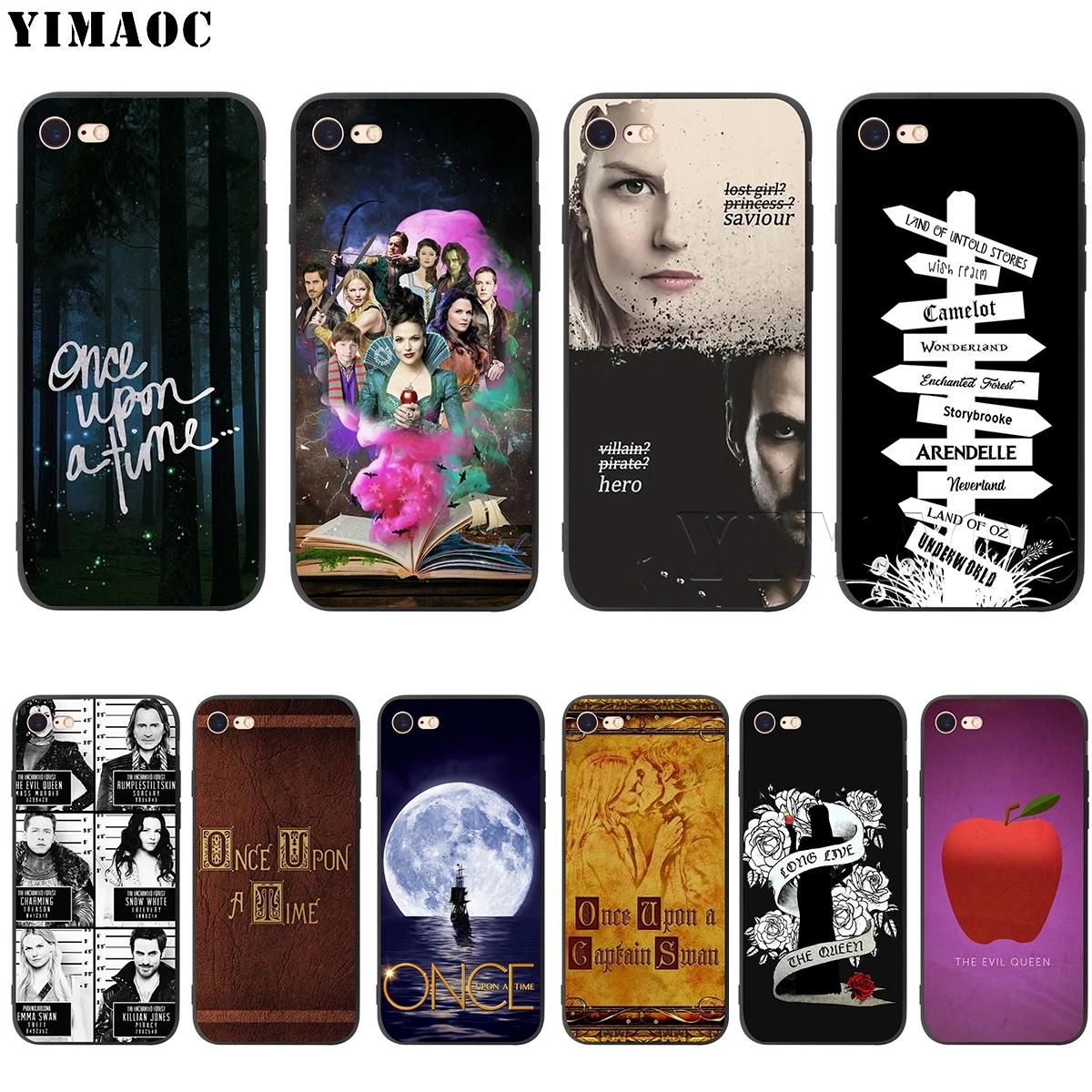 

YIMAOC Once Upon A Time Silicone Soft Case for iPhone 11 Pro XS Max XR X 8 7 6 6S Plus 5 5S SE