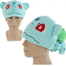 Pokemon Bulbasaur Косплей Кепка детская теплая плюшевая шапка бульбазавра подарок на Рождество Розничная 1 шт