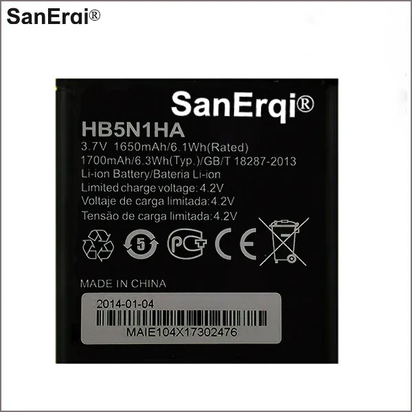 Аккумулятор HB5N1HA 3 7 в 1650 мАч для Huawei Ascend D300 U8818 U8815 U8680 U8730 G300 G330 Y330 U8825 V8825 M660