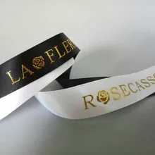 100 ярд креативная атласная лента с индивидуальными принтами Свадебная подарочная упаковка для конфет Свадебная лента на заказ цветочная упаковка