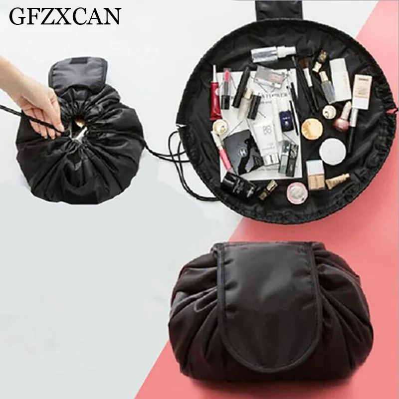 

Korean version of the ladies DrawString cosmetic bag portable fashion travel lazy cosmetics storage bag large capacity wash bag