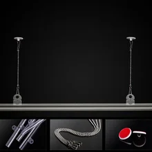 Супермаркет поп постер подвесные поручни подвесной Флаг Полоски зажим для плаката вешалка обрамление дисплей Потолочный держатель баннеров