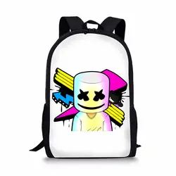 Noisydesigns marshmello школьная сумка для подростков модная одежда для девочек Для женщин школьные сумки Студенты Холст Для женщин рюкзак дорожные