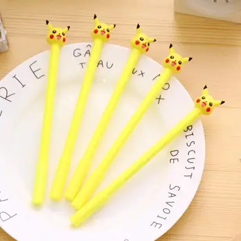 

500pcs/lot Korea Stationery Cute Cartoon Kawaii Pikachu Cat Gel Pen School Supply Office Handles Gift Elf