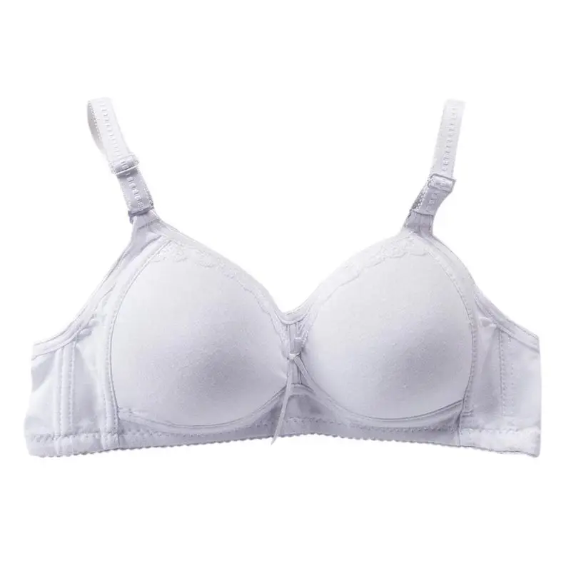 

Push UP Wire Free Cute Bra Gather Adjustable Underwear For Women Newest B Cup Solid Color
