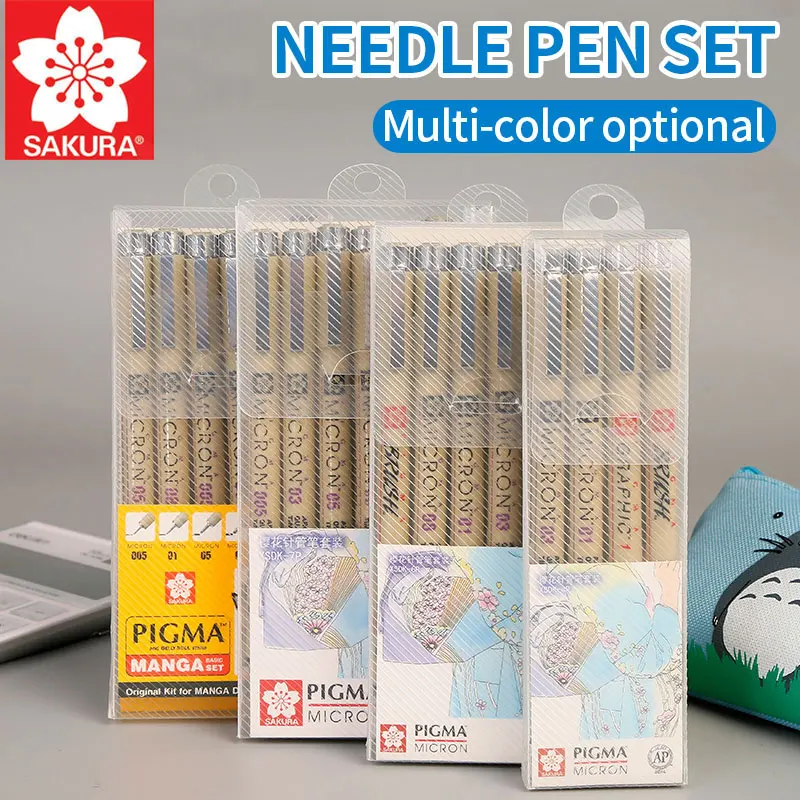 

SAKURA Needle Pen Hand-painted Design Sketch Needle Pen Set For Drawing Brushes Hook Line Pen Art Supplies