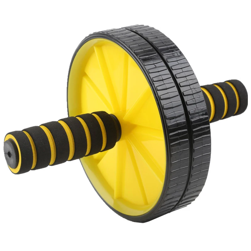 

Double-Wheeled Abdominal Press Wheel Rollers Exercise Equipment for Home Gym Body Building Fitness with Hassock