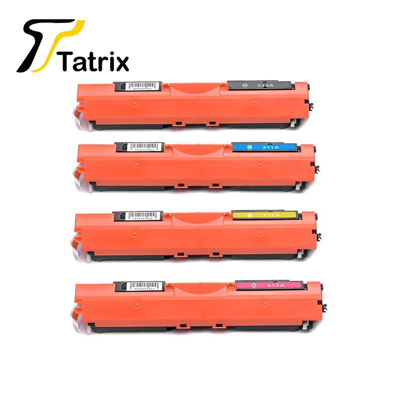 Картридж с тонером татрикс 1 шт. CE310A 311A 312A 313A для HP126A 126A 126 HP Laserjet Pro CP1021 CP1022 CP1023 CP1025