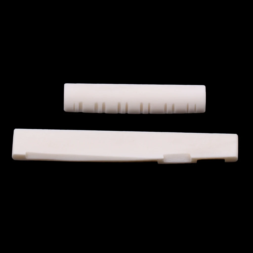 

2pcs Bridge Saddle Nut Set For 12-String Folk Acoustic Guitar Parts