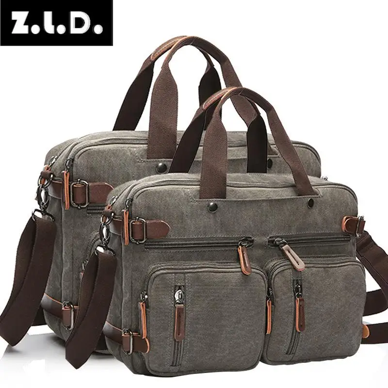 

Z.L.D. New Large Size Multifunctional Casual Canvas Bag Business Briefcase Men's Tote Bag Messenger Bag Male Handbags Travel bag