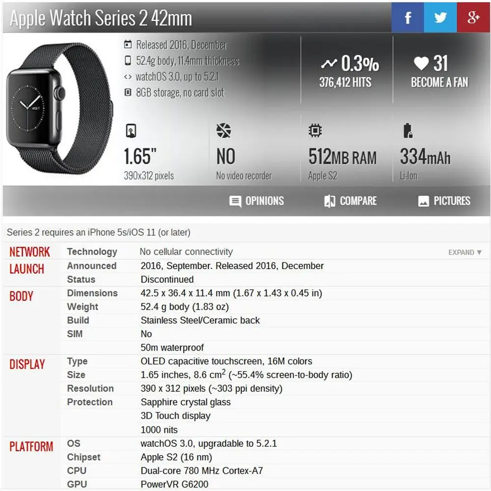 Fansu ЖК-дисплей для Apple Watch Series 2 38 мм сапфировый кодирующий преобразователь сенсорного экрана в сборе для часов серии 2 42 мм Спорт бесплатный подарок
