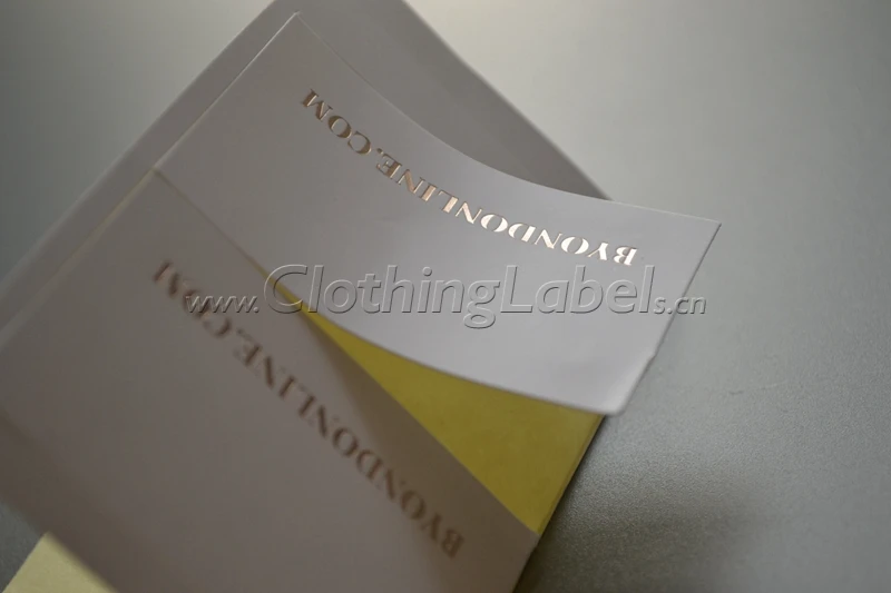 Custom clothing label sticker, adhesive sticker, red copper hot