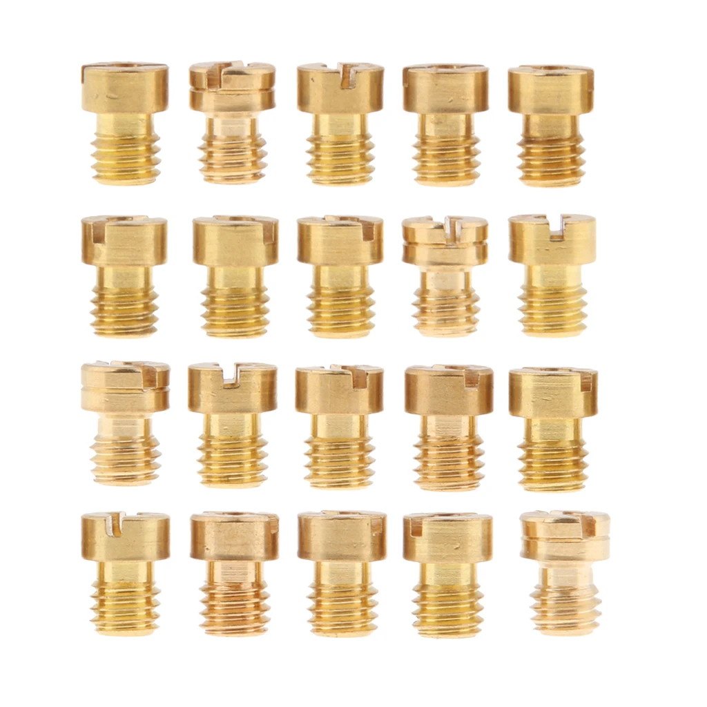 20pcs Carburetor Main Jet Kit for PWK Keihin 85 88 90 92 94 95..120 122 124 High Class Quality Copper Material