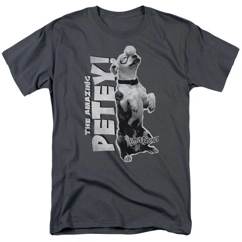 Trevco Little Rascals-Amazing Petey - Short Sleeve Adult 18-1 Tee - Charcoal Small