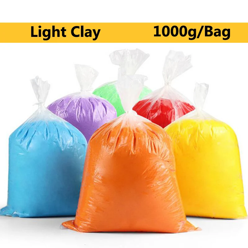 

TOFOCO 1000g/Bag Polymer Clay Super Light Clay Slime Soft Intelligent Plasticine Learning Education Toys For Children