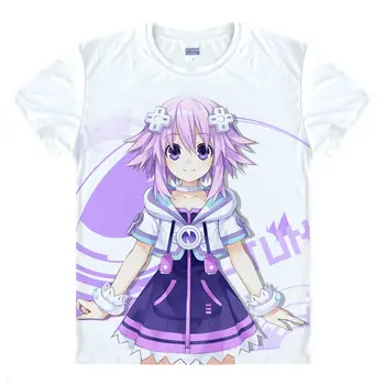 

Hyperdimension Neptunia T-Shirt Noire Shirt heat-transferred T-shirts anime Fan kawaii costume t-shirts for man men's Anime A