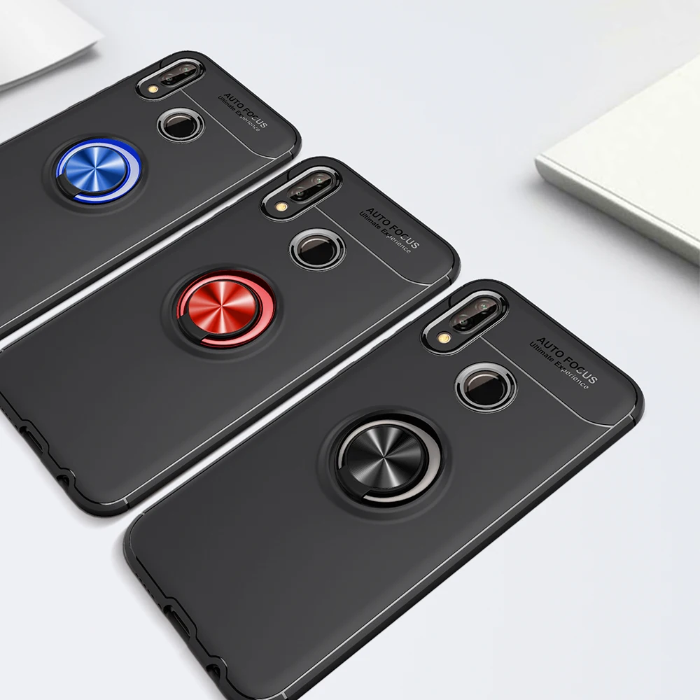 Роскошный чехол KEYSION с кольцом держателем для телефона Huawei P20 Lite магнитная