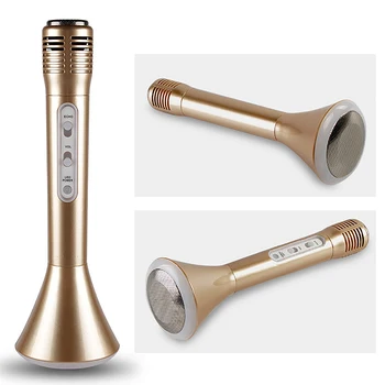 

Flash Led Light Wireless Bluetooth Condenser Microphone Ktv Player Mic Home Party Karaoke Hanheld Speaker Record Microphone