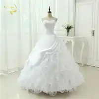 คลาสสิกสไตล์ Vestidos De Noiva สาย Robe De Mariage Strapless Applique ชุดเจ้าสาวชุดแต่งงาน 2019 Chapel รถไฟ YN0120