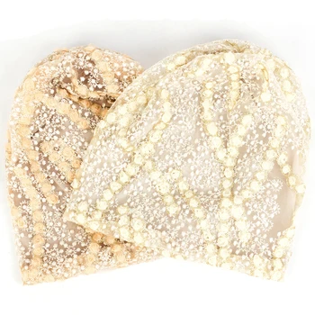 

2019 New Women's Bohemia Floral Beanies Hat For Girls Patchwork Lace Rose Beanies Ladies Female Skullies Caps Casual Turban