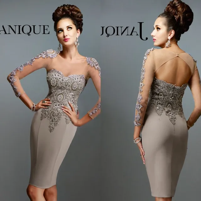 Peacock Mother of the Bride Dresses Knee Length