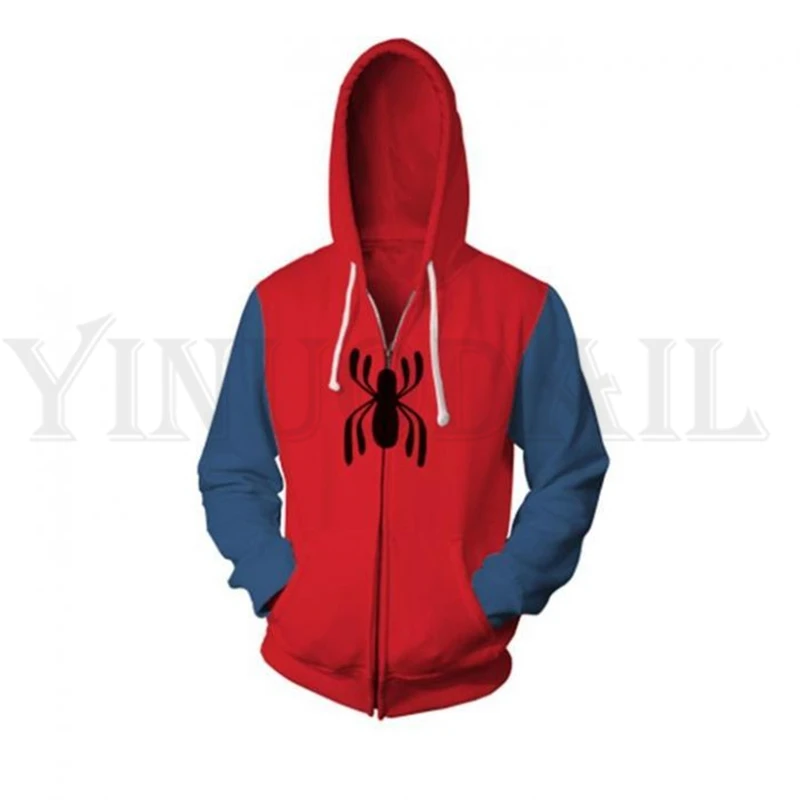 

Men and Women Zip Up Hoodies Amazing Spiderman 3d Print Hooded Jacket Mravel 4 Movie Superheroes Sweatshirt Streetwear Costume