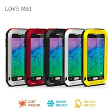 Love Mei Waterproof Shockproof Gorilla Glass Metal Aluminum Case Cover For samsung galaxy Alpha G850 Three