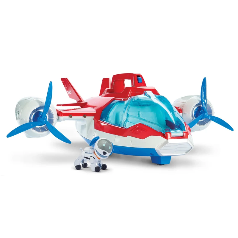 

Paw Patrol Dogs Air Patroller Lights and Sounds Fly Rescue Team Base Toy Set Anime Action Figures Model Kids Birthday Best Gift