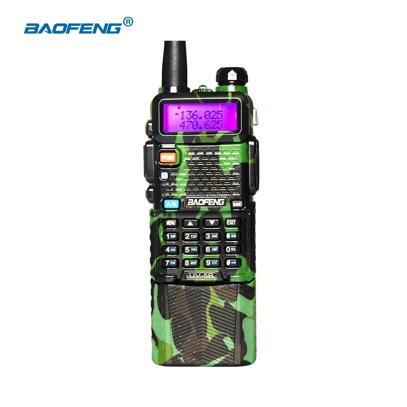 Baofeng UV-5R 3800mAh CB радио Двухдиапазонная портативная рация Макс 5 Вт радиопередатчик Ham Радио uv5r двухсторонний Raido hf трансивер - Цвет: Camouflage