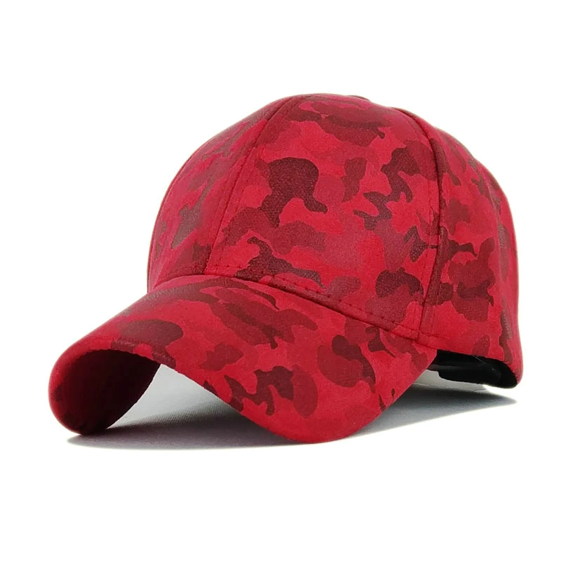 Navy Grey Brown Camo Snapback Leather 