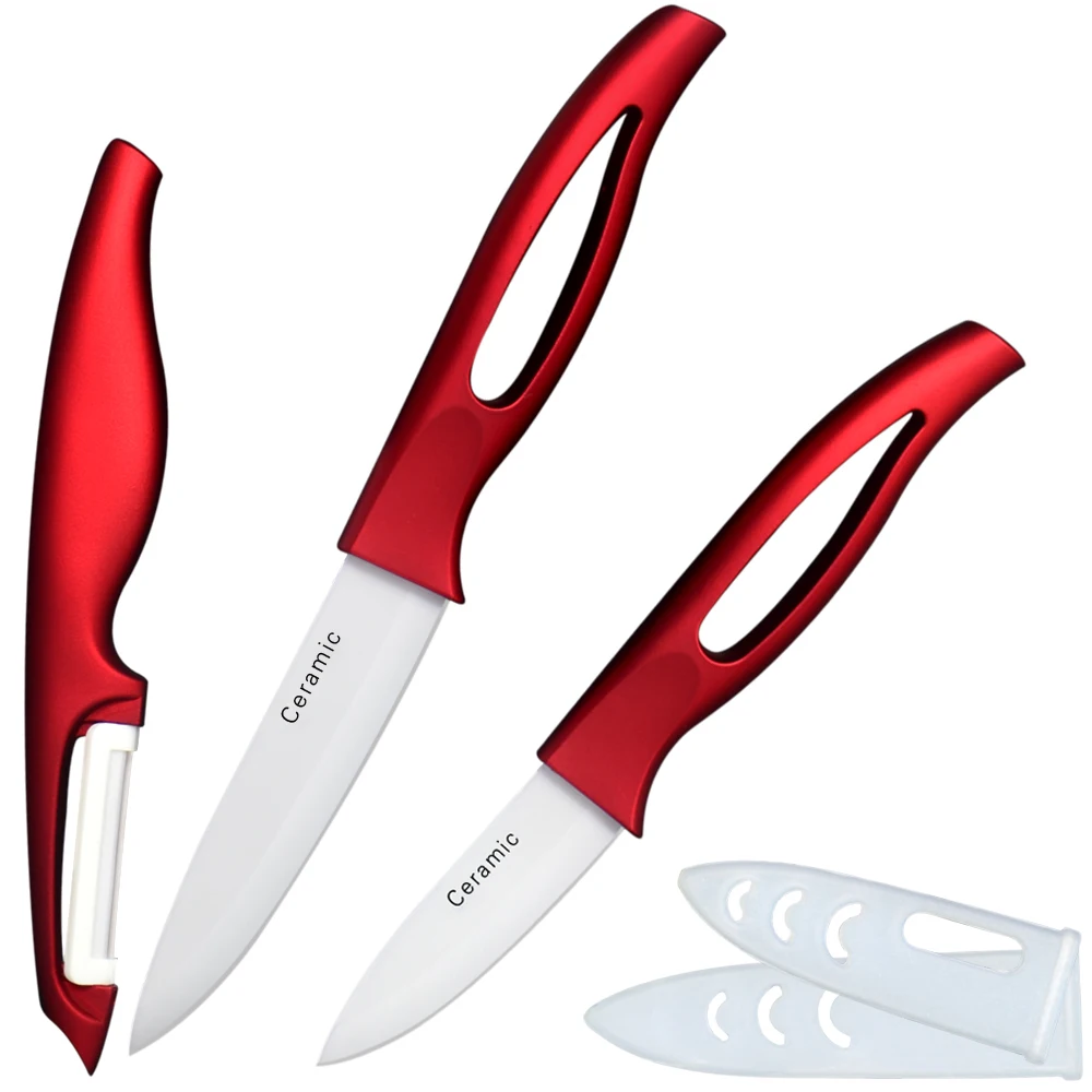 XYJ brand ceramic knives cooking tools 4 inch utility 3 inch paring