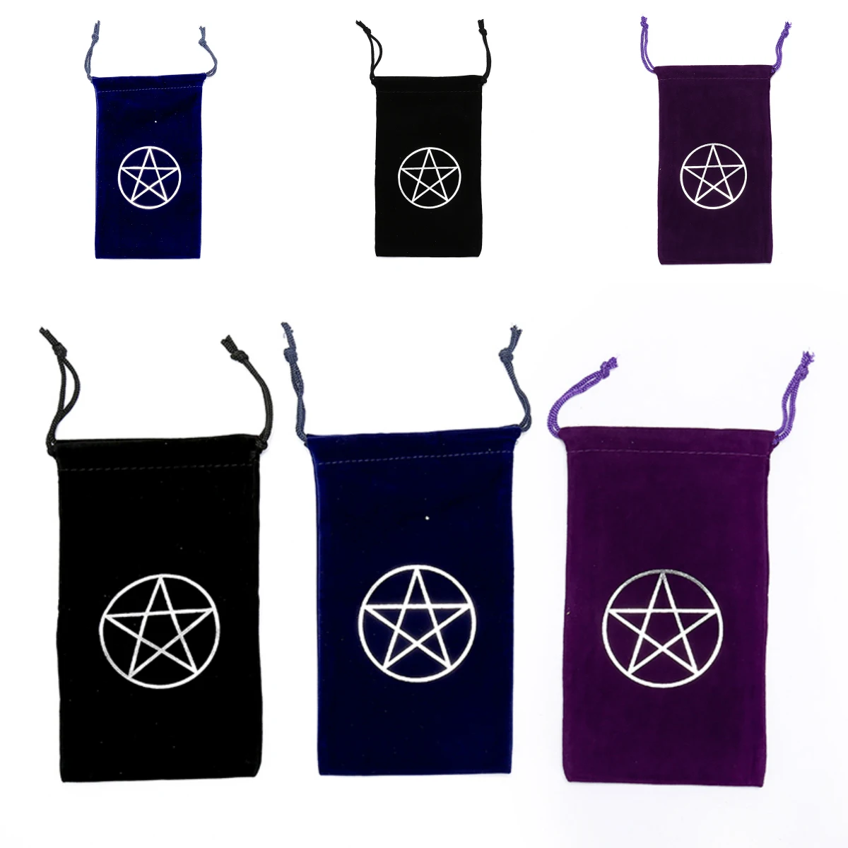 

1pc Velvet Pentagram Tarot Card Storage Bag Toy Jewelry Mini Drawstring Package Board Game Tarot Card Drawstring Bag