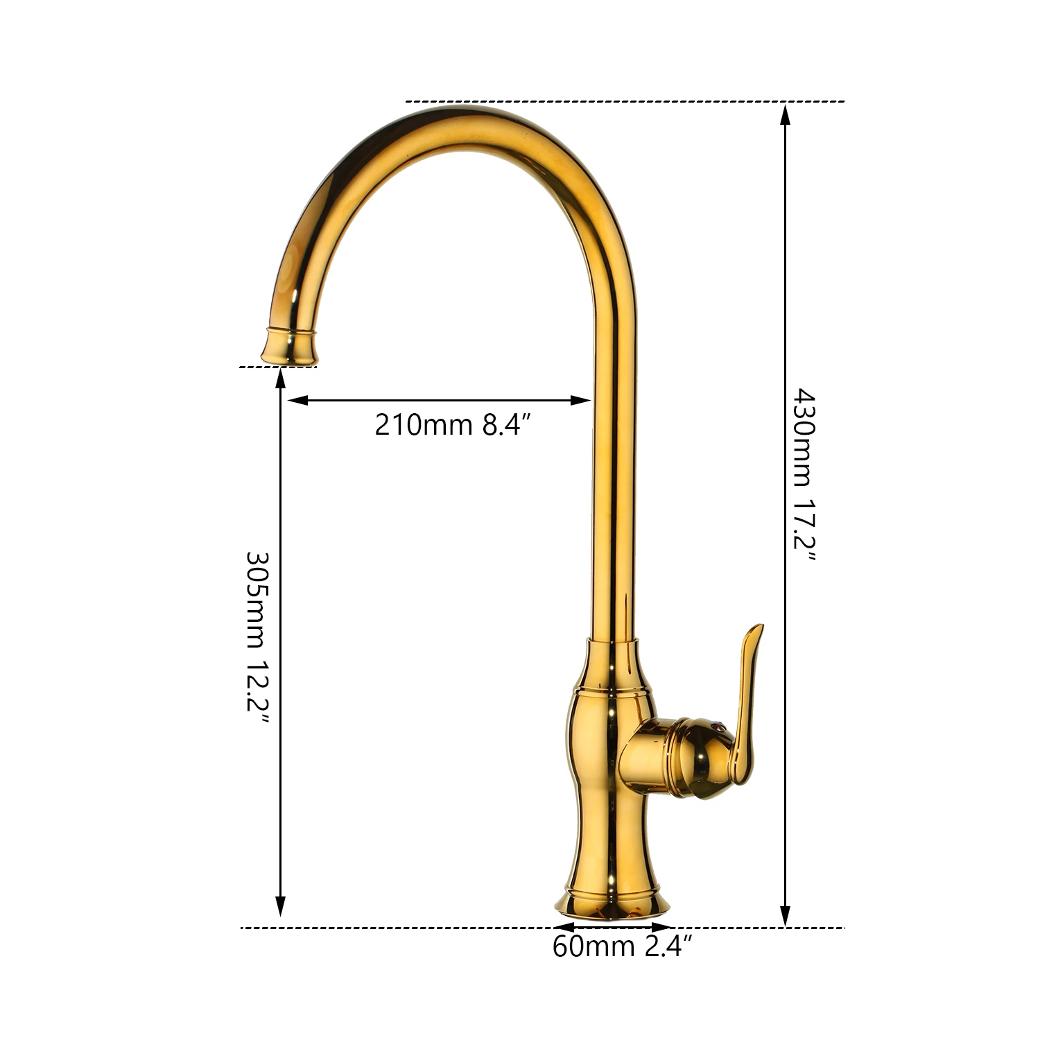  KEMAIDI Luxury Gold Kitchen Faucet Gold Brass for Cold and Hot Mixer Tap Sink Faucet Vegetable Wash - 32964354912