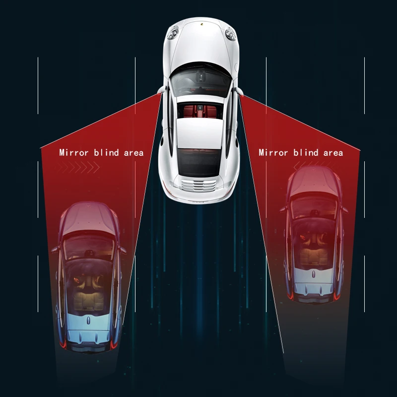 Автомобиль BSD BSM микроволновый датчик слепое пятно зеркало w 2 светодиодный индикатор сигнала тревоги зеркало OE для Toyota слепое пятно обнаружения системы безопасности