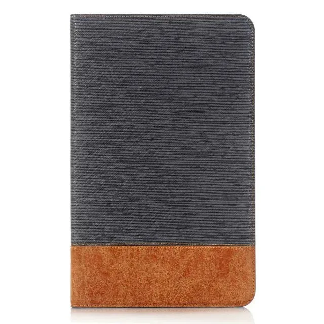 gray Модный джинсовый Бумажник кожаный чехол для Samsung Galaxy Tab A A6 10,1 SM-T580 SM-T585 чехол для планшета с картой solts - Цвет: gray